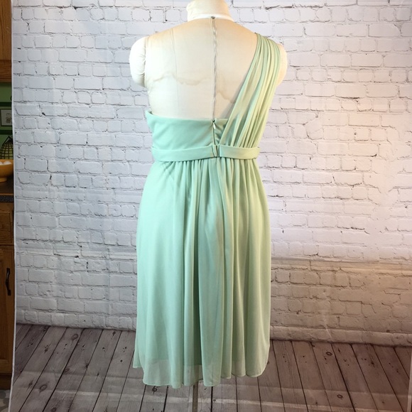 David's Bridal | Dresses | Nwt Davids Bridal Mint Green One Shoulder Formal | Poshmark